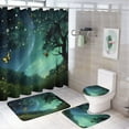 thumbnail image 1 of Landscape Butterfly Shower Curtain Sets with Rugs 4 Piece Rustic, 1 of 8