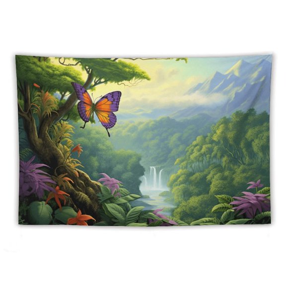 Landscape Butterfly Tapestry Hanging Bedroom Living Room Dorm Wall Blankets Home Decor Fabric