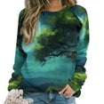 thumbnail image 1 of Landscape Butterfly Womens Oversized Sweatshirts Hoodies Crewneck Casual Tops Comfy FallWinter Clothes 2024, 1 of 7