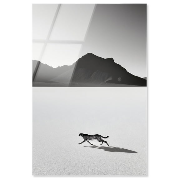 Landscape Cheetah Run Acrylic Print Animal Art Prints by Notoriart, Ready to Hang, 16 x 24