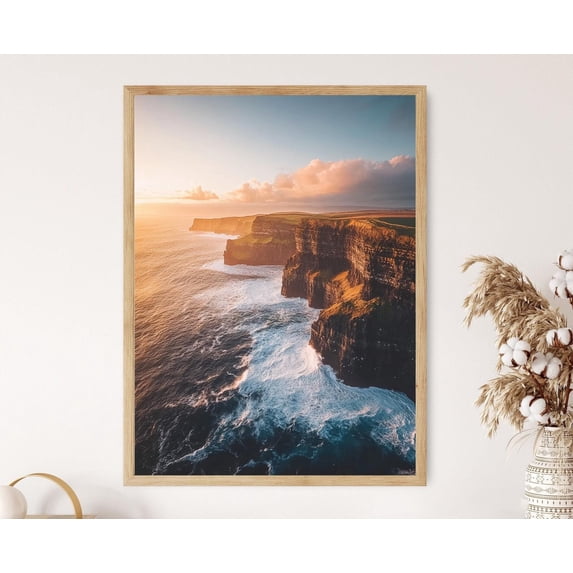 Landscape Cliffs Of Moher Sunrise Art Irish Coastal Photography Poster ...