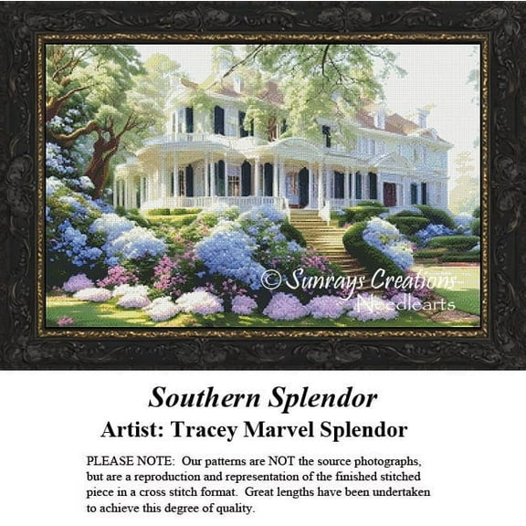 Landscape Cross Stitch Pattern | Southern Splendor (Pattern Only, You Provide The Floss and Fabric)