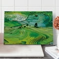 thumbnail image 1 of Landscape Cutting Board, Aerial Vista Photo of Nature Scenery Abstract Fields with Rocks and Trees Print, Decorative Tempered Glass Cutting and Serving Board, in 3 Sizes, by Ambesonne, 1 of 2