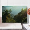thumbnail image 1 of Landscape Cutting Board, Forest Nepal Himalaya Mountains Sunlight Majestic Scenery Nature Photo, Decorative Tempered Glass Cutting and Serving Board, Large Size, Green Pale Yellow, by Ambesonne, 1 of 1