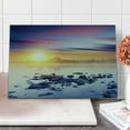 thumbnail image 1 of Landscape Cutting Board, Magic Summer Sunset River Aurora Borealis in the Sky Rocks Universe Print, Decorative Tempered Glass Cutting and Serving Board, Large Size, Multicolor, by Ambesonne, 1 of 5