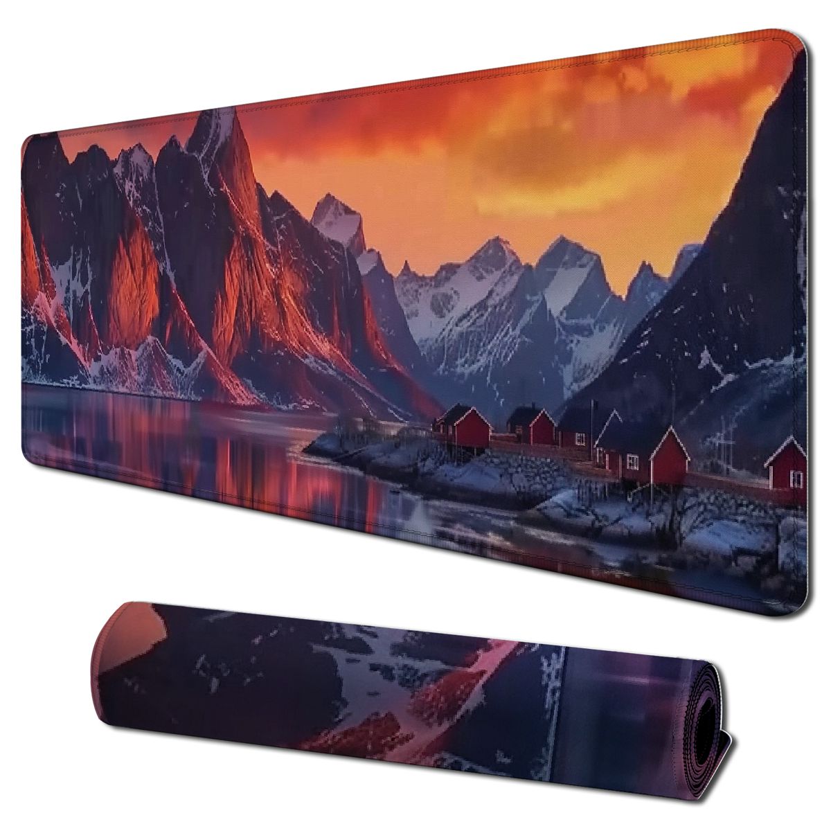 Landscape Desk Mats on Top of Desks Pad Aesthetic Large Sunset Fishing ...