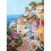 Landscape Diamond Art Kits for Adults, Diamond Painting Kits for Beginner, 5D Scenic DIY Flowers Funny Diamond Dots Full Drill Gem Art Crafts for Home Wall Decor 12x16 in