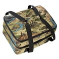 thumbnail image 1 of Landscape Double Layered Insulated Refrigerated Lunch Bag with Two Compartments, Large Capacity, and Handheld Carry - 7.1x11.4x16.1 Inches, 1 of 6