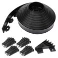 Landscape Edging 2.5 Inch Tall 100 FT Black Plastic Garden Border with ...