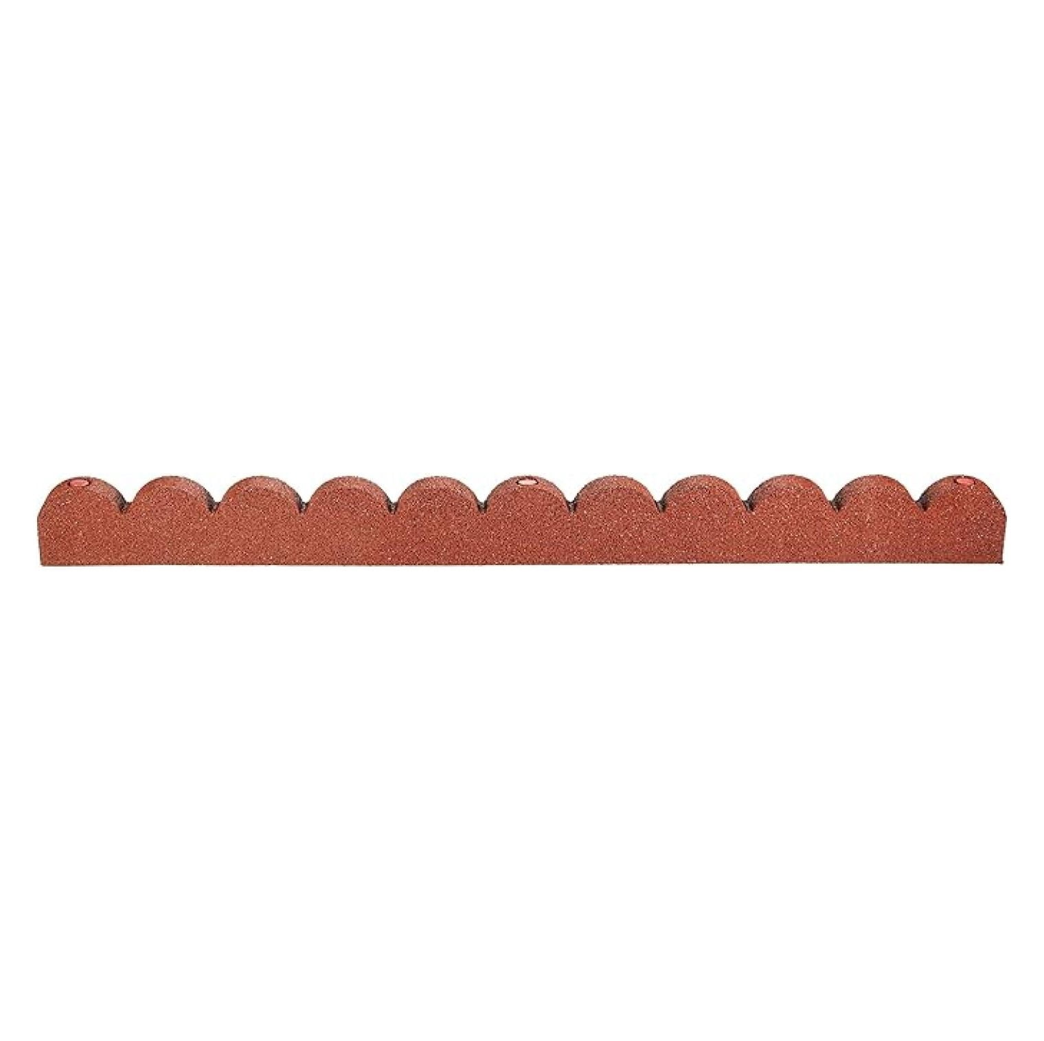 Ruby Red Edgers Landscape Edging Border - 4ft Red Scalloped Rubber Edger 12-Pack ...