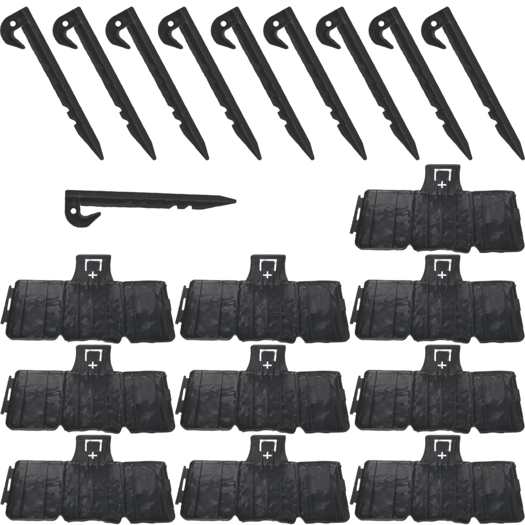 Landscape Edging Garden Border for Flowerbed Yard Anchoring Spikes Panels Decorative Rock Wall Edging