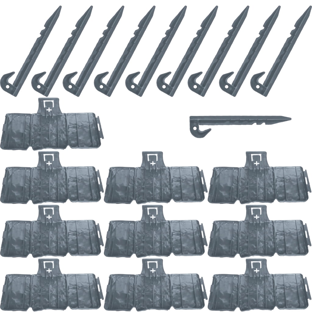 Landscape Edging Garden Border for Flowerbed Yard Anchoring Spikes Panels Decorative Rock Wall Edging
