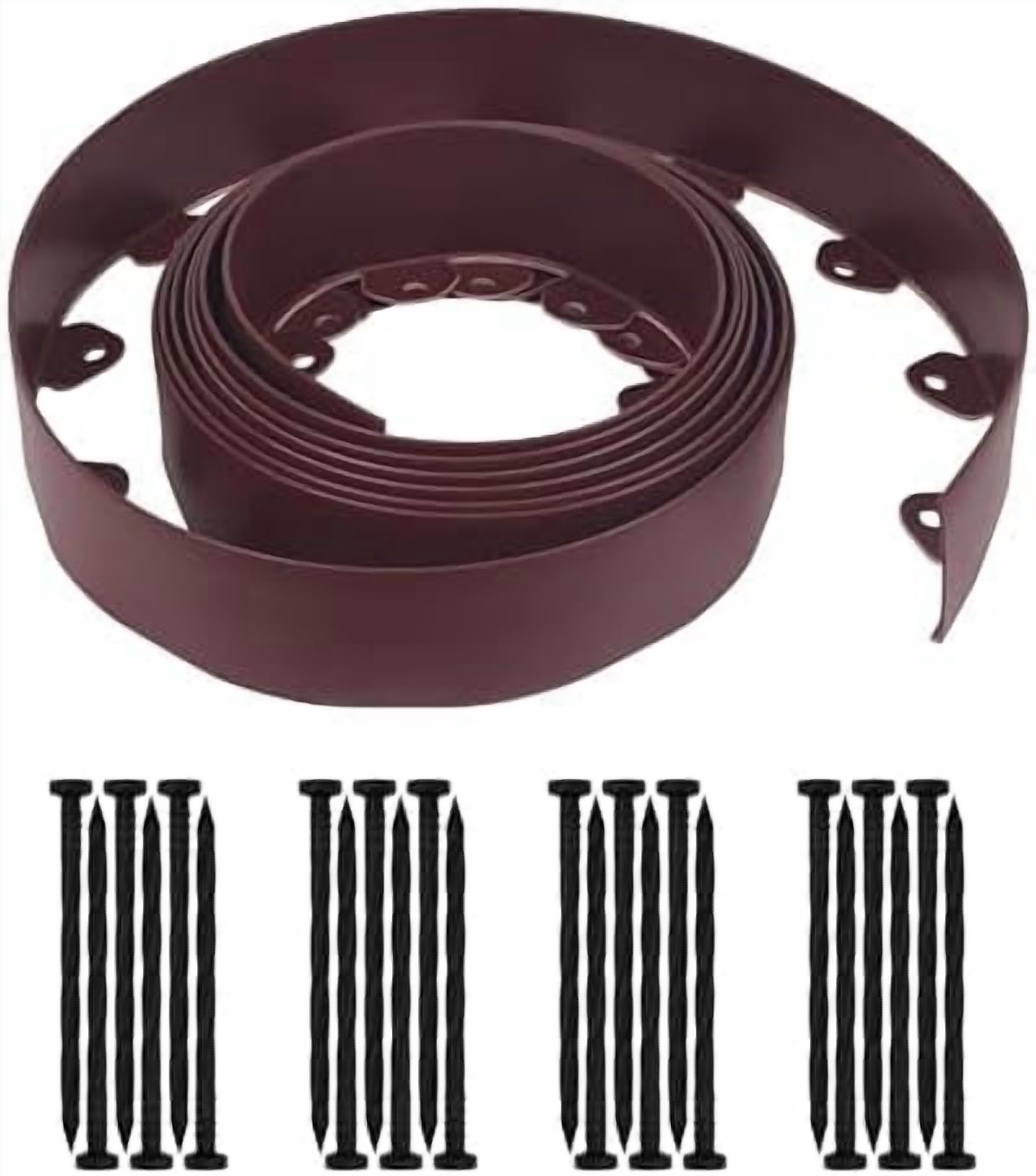 Digging Tree Rings Landscape Edging Kit, 20-Foot Long, 3-Inch Tall, No Dig Garden Edging ...