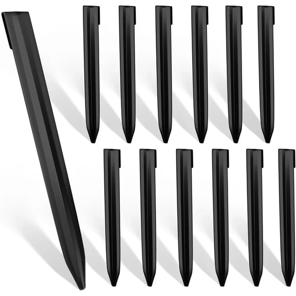 Landscape Edging Stakes, 13Pcs 12Inch Corrugated Metal 12 Inch-13Pcs Black