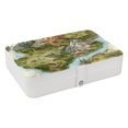 thumbnail image 1 of Landscape Elegant PU Leather Jewelry Box with Removable Compartment and Earring Holder - Decorative Storage Box - Portable, 1 of 6