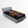 thumbnail image 1 of Ambesonne Landscape Fitted Sheet, Forest Night Swamp Art, Twin XL Size, Multicolor, 1 of 2