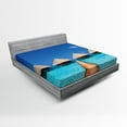 thumbnail image 1 of Ambesonne Tropical Fitted Sheet, Maldives Clear Waters, Queen Size, Turquoise Azure Blue, 1 of 2