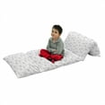 thumbnail image 1 of Landscape Floor Pillow Lounger Cover, Simple Design of Mountain Peaks on Foggy Backdrop with Spruce Trees, Nap Mat Printed Fabric Case for 5 Pillows, 88" x 36", White and Charcoal Grey, by Ambesonne, 1 of 5