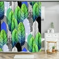 thumbnail image 1 of Landscape Flower Green Plants Palm Bathroom Curtain Waterproof Polyester Shower Curtains Bath Screen for Bathroom with, 1 of 5