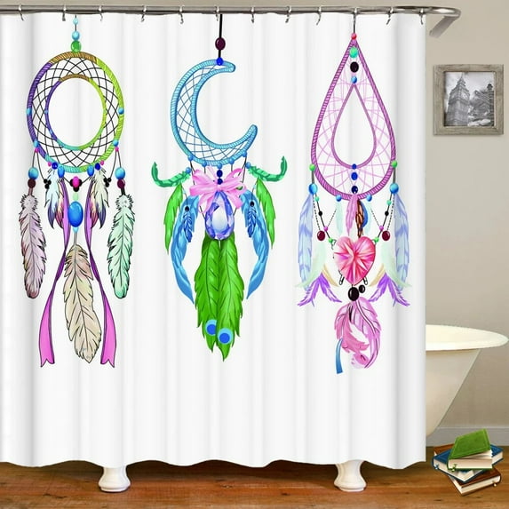 Landscape Flower Green Plants Palm Bathroom Curtain Waterproof Polyester Shower Curtains Bath Screen for Bathroom with