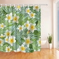 thumbnail image 1 of Landscape Flower Green Plants Palm Bathroom Curtain Waterproof Polyester Shower Curtains Bath Screen for Bathroom with, 1 of 5