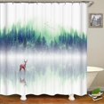 thumbnail image 1 of Landscape Flower Green Plants Palm Bathroom Curtain Waterproof Polyester Shower Curtains Bath Screen for Bathroom with, 1 of 5