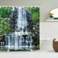 thumbnail image 1 of Landscape Flower Green Plants Palm Bathroom Curtain Waterproof Polyester Shower Curtains Bath Screen for Bathroom with, 1 of 5