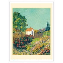 Landscape - From an Original Color Painting by Vincent Van Gogh c.1889 - Master Art Print (Unframed) 9in x 12in