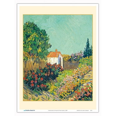 Landscape - From an Original Color Painting by Vincent Van Gogh c.1889 - Master Art Print (Unframed) 9in x 12in
