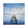 thumbnail image 1 of Landscape Head Scarf, Old Jetty Blue Sky, Head Wrap, 3 Sizes, by Ambesonne, 1 of 2