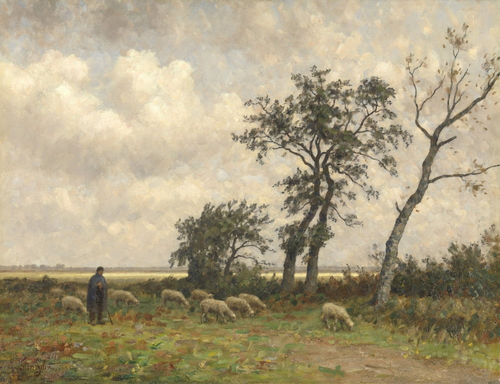 Landscape In Drenthe Canvas Art - (24 x 18)