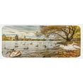 thumbnail image 1 of Landscape Kitchen Mat, Prague Charles Bridge Old Town Czech Republic Riverside Scenic View with Swans, Plush Decorative Kitchen Mat with Non Slip Backing, 47" X 19", Multicolor, by Ambesonne, 1 of 1