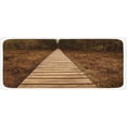 thumbnail image 1 of Landscape Kitchen Mat, Wooden Path Heading to the Forest Walk Way Towards Deep Woodland in Fall Season, Plush Decorative Kitchen Mat with Non Slip Backing, 47" X 19", Brown Green, by Ambesonne, 1 of 1