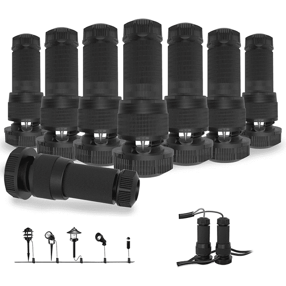 Landscape Light Wire Cable Connector, Low Voltage Replacement for Outdoor Light Fixtures, Quick Installation Screw-Fastening Design Long Lasting Reusable for Gardens Decks Yards