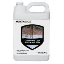 Landscape Loc Mulch and Rock Bond, 1 Gallon with Binds Mulch, Rock, Bark, Gravel, Dries Clear