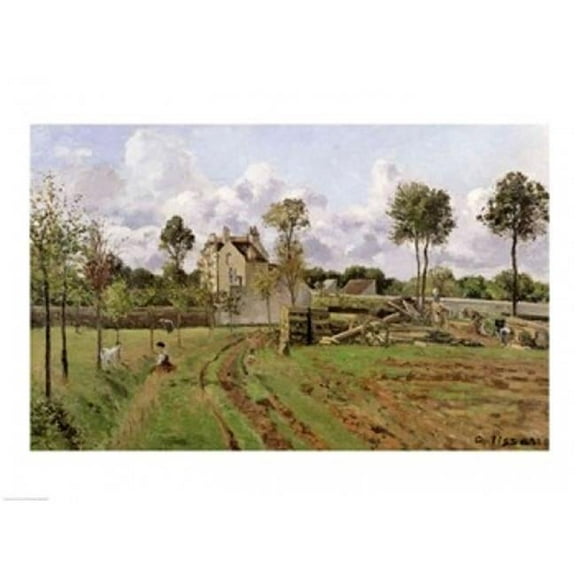 Landscape Louveciennes Poster Print by Camille Pissarro - 36 x 24 in. - Large