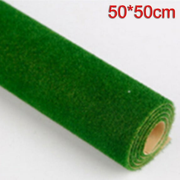 Safini Grass Landscape Mat Rolls, Paper Mid Green