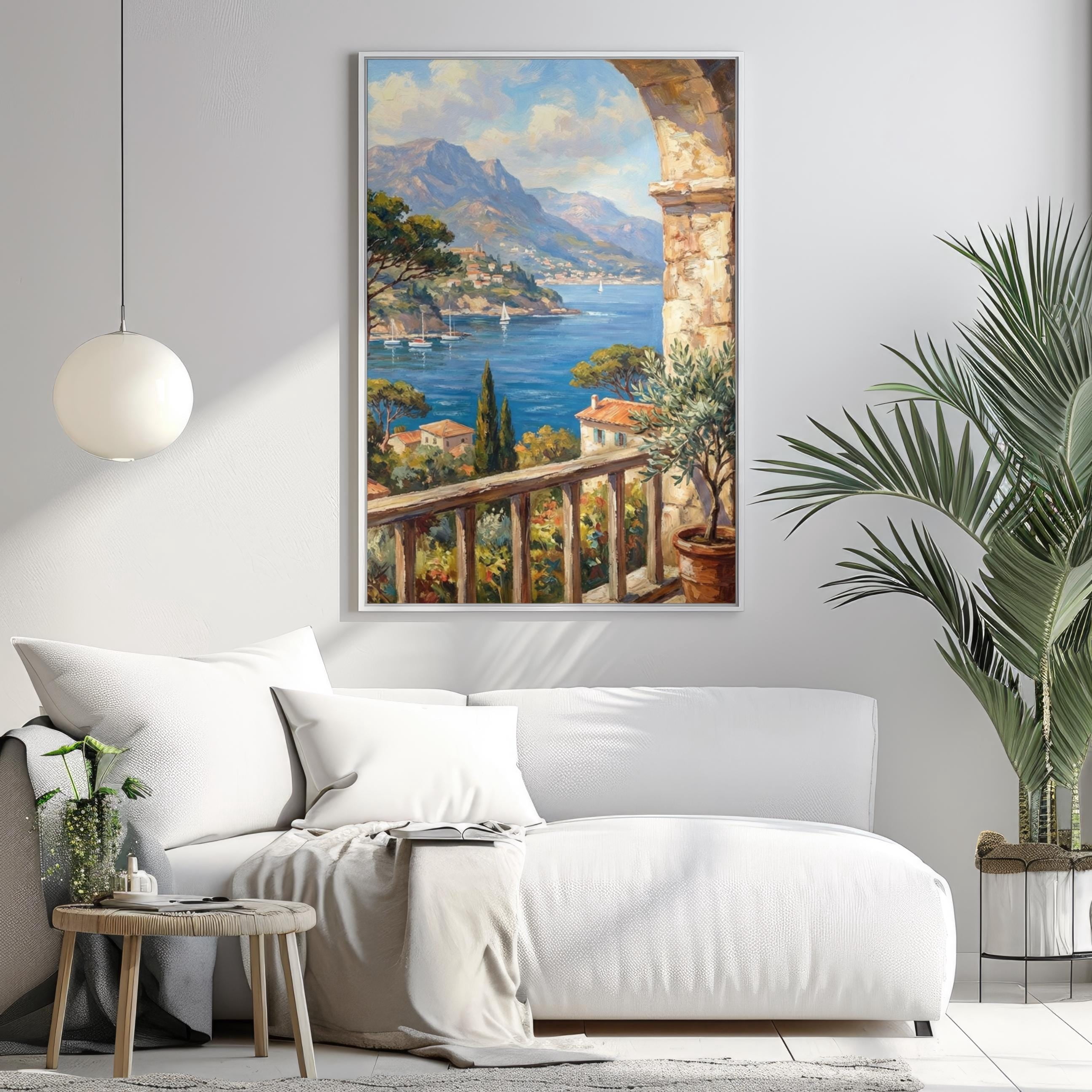 Landscape Mediterranean Sea View European Coastal Italian Riviera Villa ...