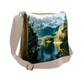 thumbnail image 1 of Landscape Messenger Bag, Mountain Frozen Lake, Unisex Cross-body, by Ambesonne, 1 of 2