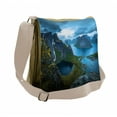 thumbnail image 1 of Landscape Messenger Bag, Panoramic Lofoten Norway, Unisex Cross-body, by Ambesonne, 1 of 2