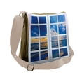 thumbnail image 1 of Landscape Messenger Bag, Sunset Sea Scenery, Unisex Cross-body, by Ambesonne, 1 of 2