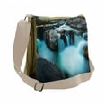 thumbnail image 1 of Landscape Messenger Bag, Waterfall Basalt Rocks, Unisex Cross-body, by Ambesonne, 1 of 2