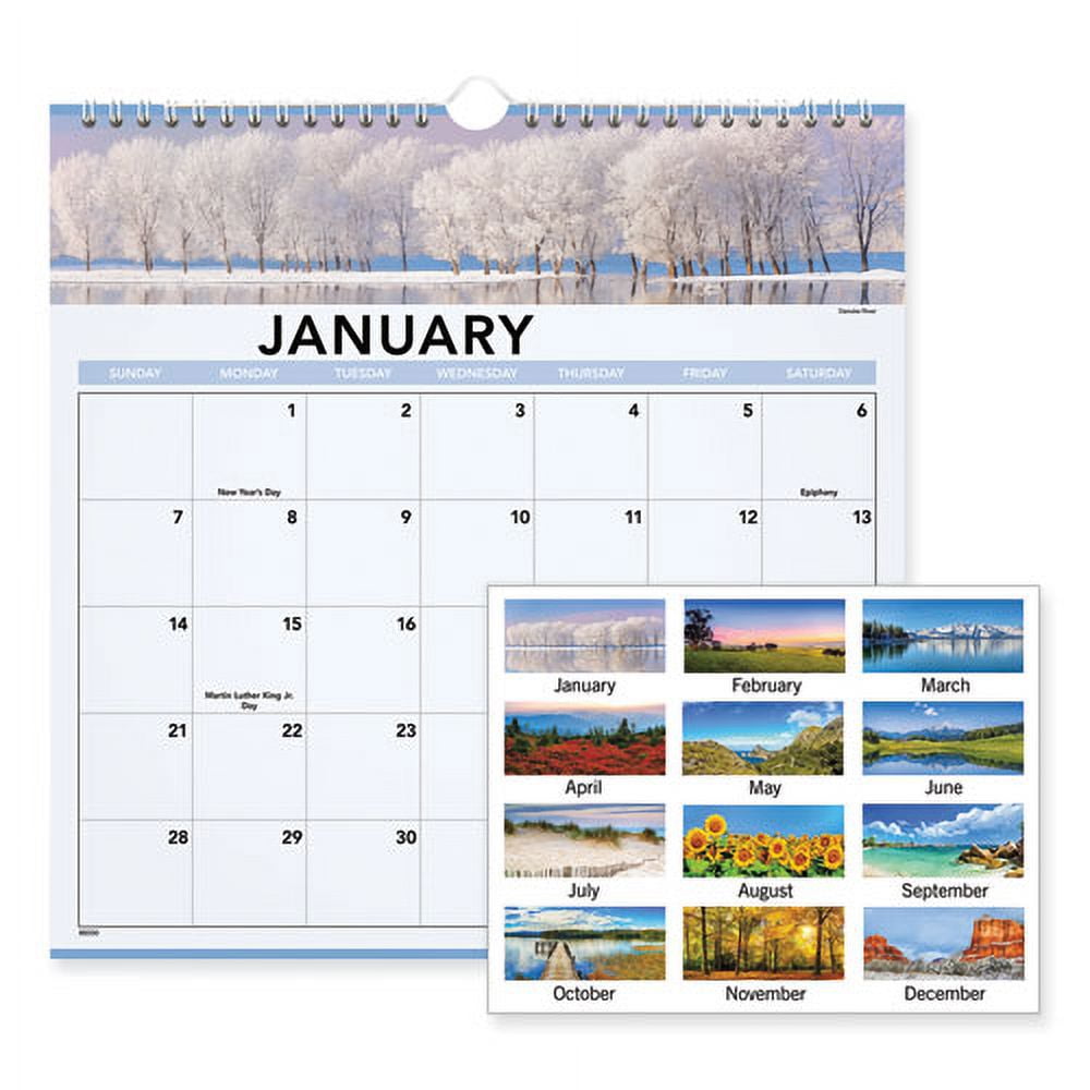 Landscape Monthly Wall Calendar, Landscapes Photography, 12 x 12, White/Multicolor Sheets, 12-Month (Jan to Dec): 2024 Landscape Monthly Wall Calendar, Landscapes Photography, 12 x 12, White/Multicolor Sheets, 12-Month (Jan to Dec): 2024