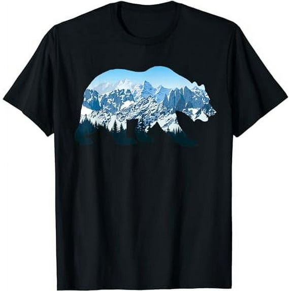 Landscape Mountain Bear Nature Wildlife Outdoor Animal T-Shirt