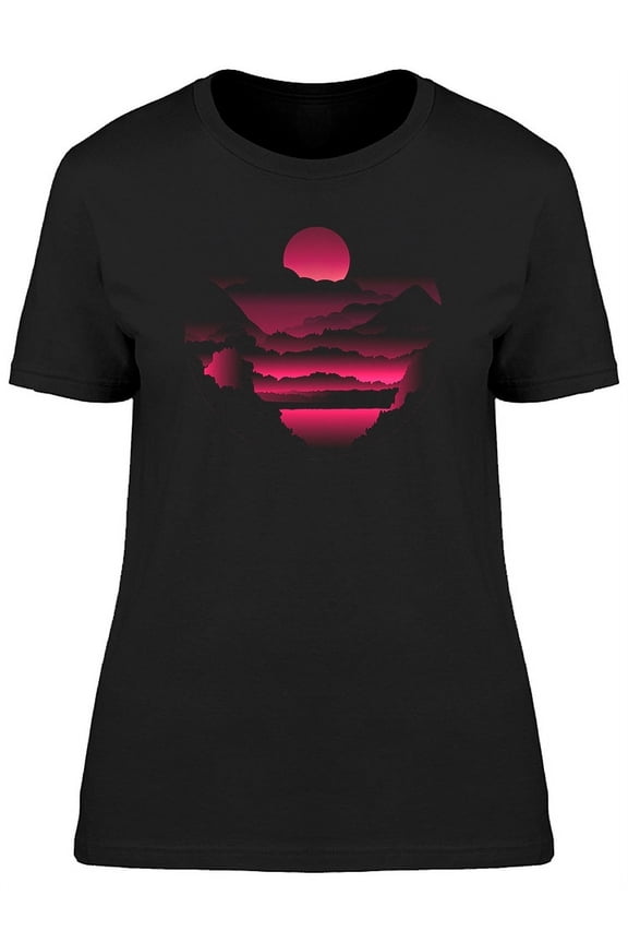 Landscape Mountains Clouds View T-Shirt Women -Image by Shutterstock, Female XX-Large