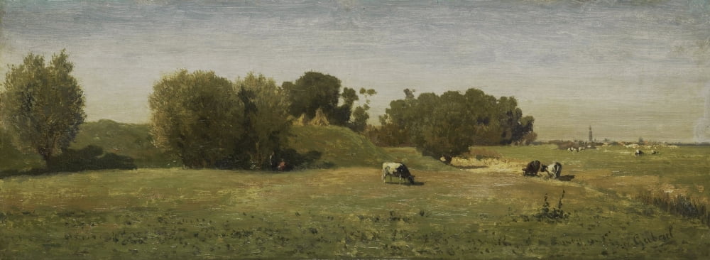 Landscape Near Abcoude Canvas Art - (36 x 24)