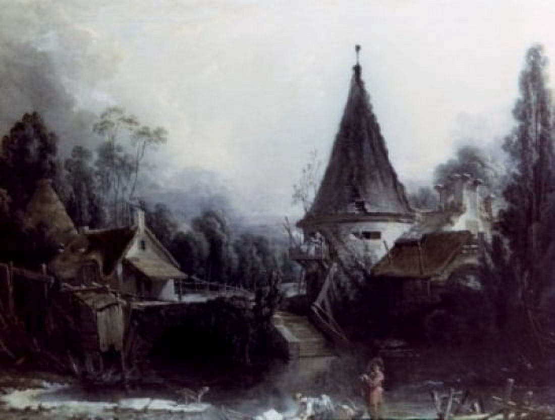 Landscape in the Neighborhood of Beauvais by Francois Boucher oil on canvas 1741-1743 171703-1770 Russia St Petersburg The Hermitage Canvas Art - Francois Boucher (24 x 36)