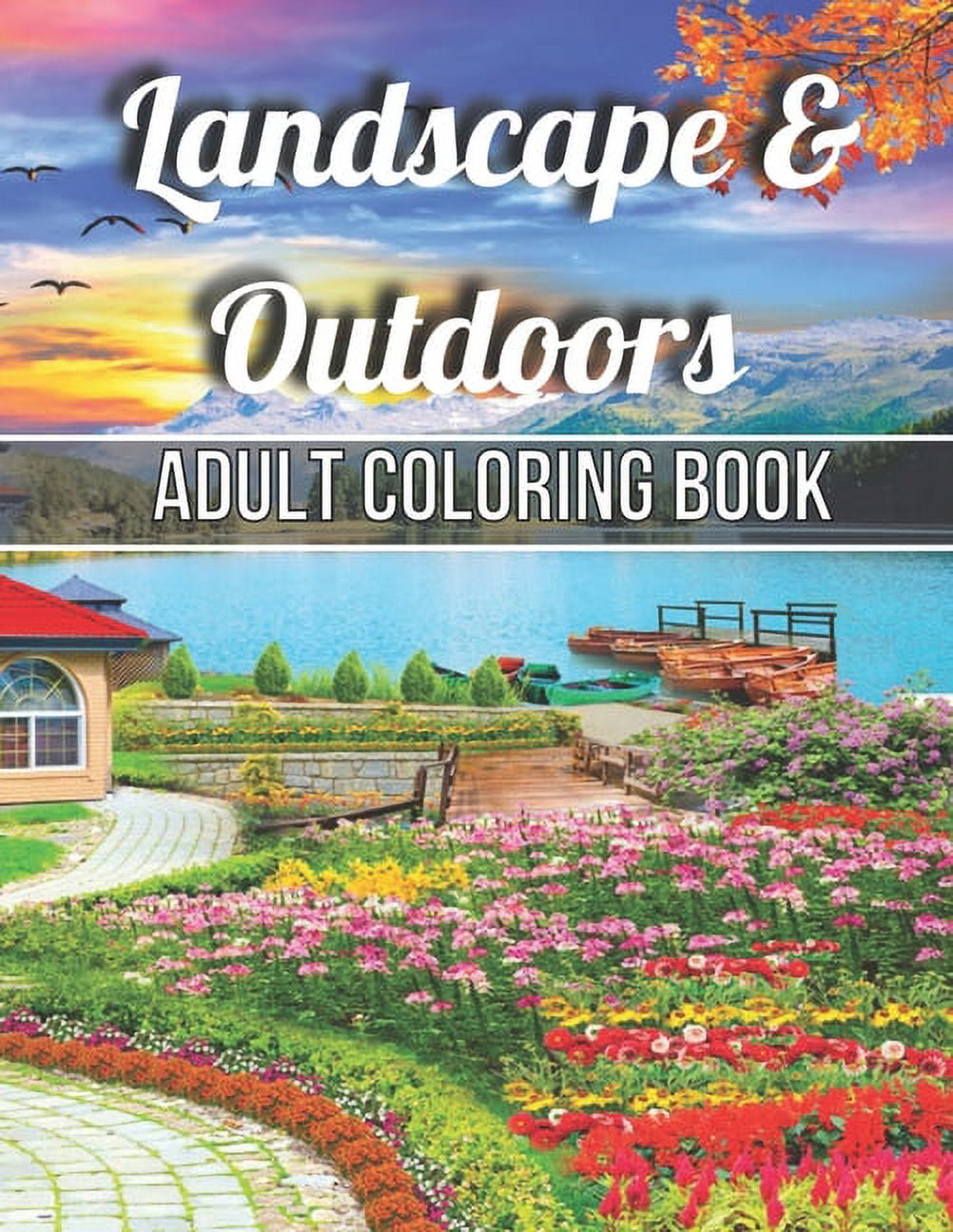  Stress Relief: Coloring Book For Adults With Landscapes,  Gardens, Mindful Patterns, Castles And More For Stress and Anxiety Relief:  9798853842816: Publications, General: Books