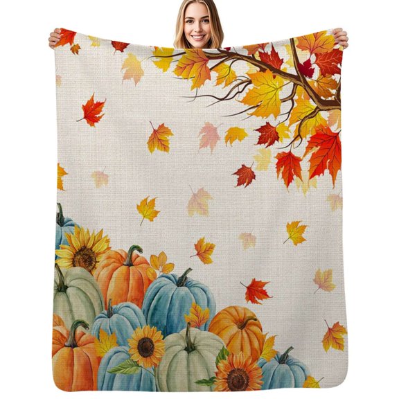 Landscape Painting Farmhouse Flannel Blankets Soft Warm Throw Blanket Autumn Camping Bedroom Aesthetic Bedspread