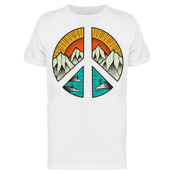 Landscape, Peace Symbol T-Shirt Men -Image by Shutterstock, Male 3X-Large